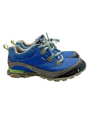 Ahnu Sugarpine Low Waterproof Vibram Hiking Shoes Gray Blue Women's Sz 8 US 39EU